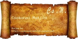 Csokonai Matild névjegykártya